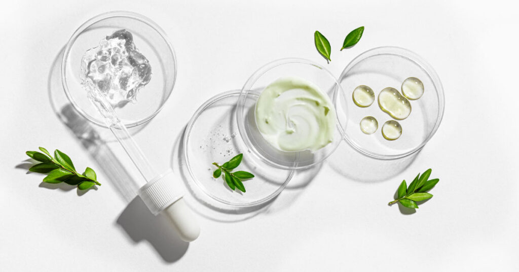 An array of innovative organic personal care products developed by a Contract Management Organization.